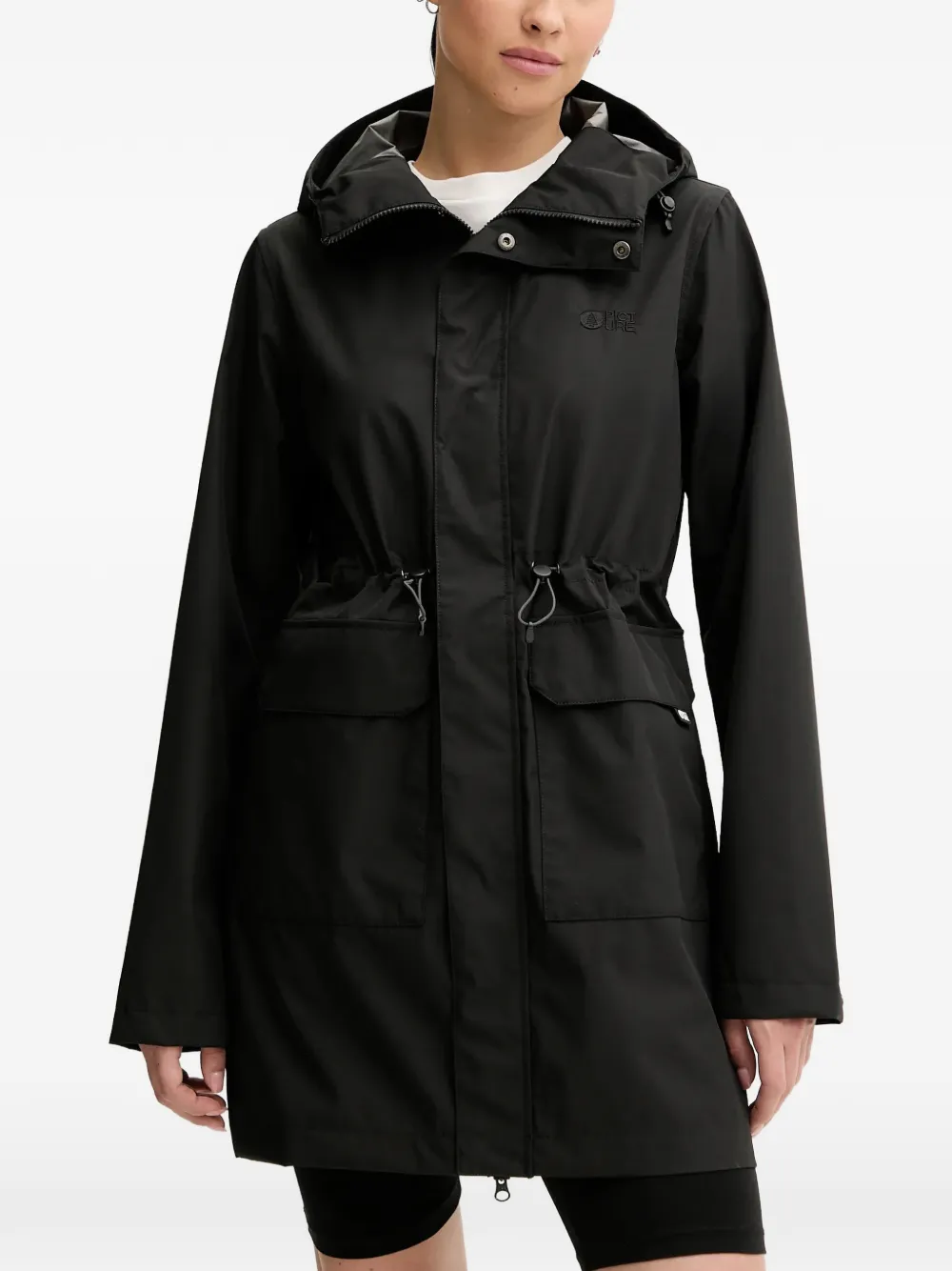 PICTURE Geraldeen drawstring hooded jacket - Schwarz