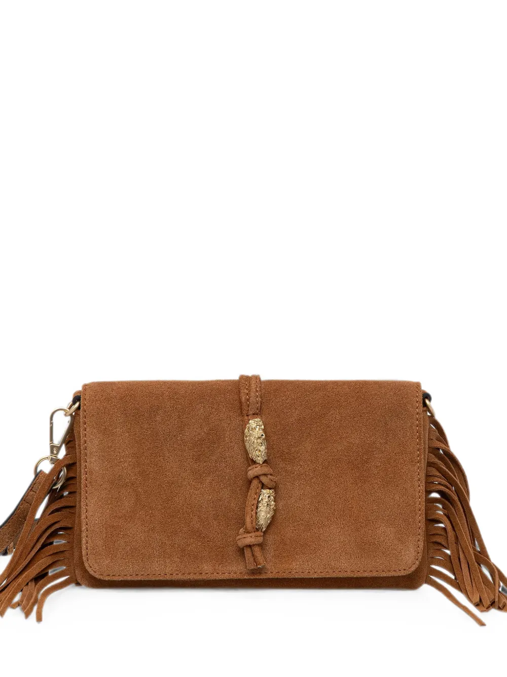 Pedro Del Hierro Borsa a spalla con frange - Marrone
