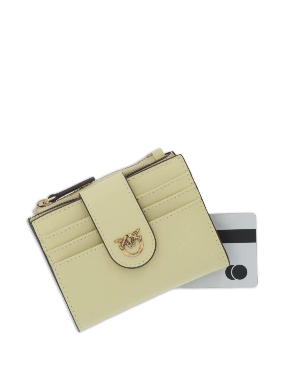 PINKO Portemonnee met logo-applicatie en rits Groen
