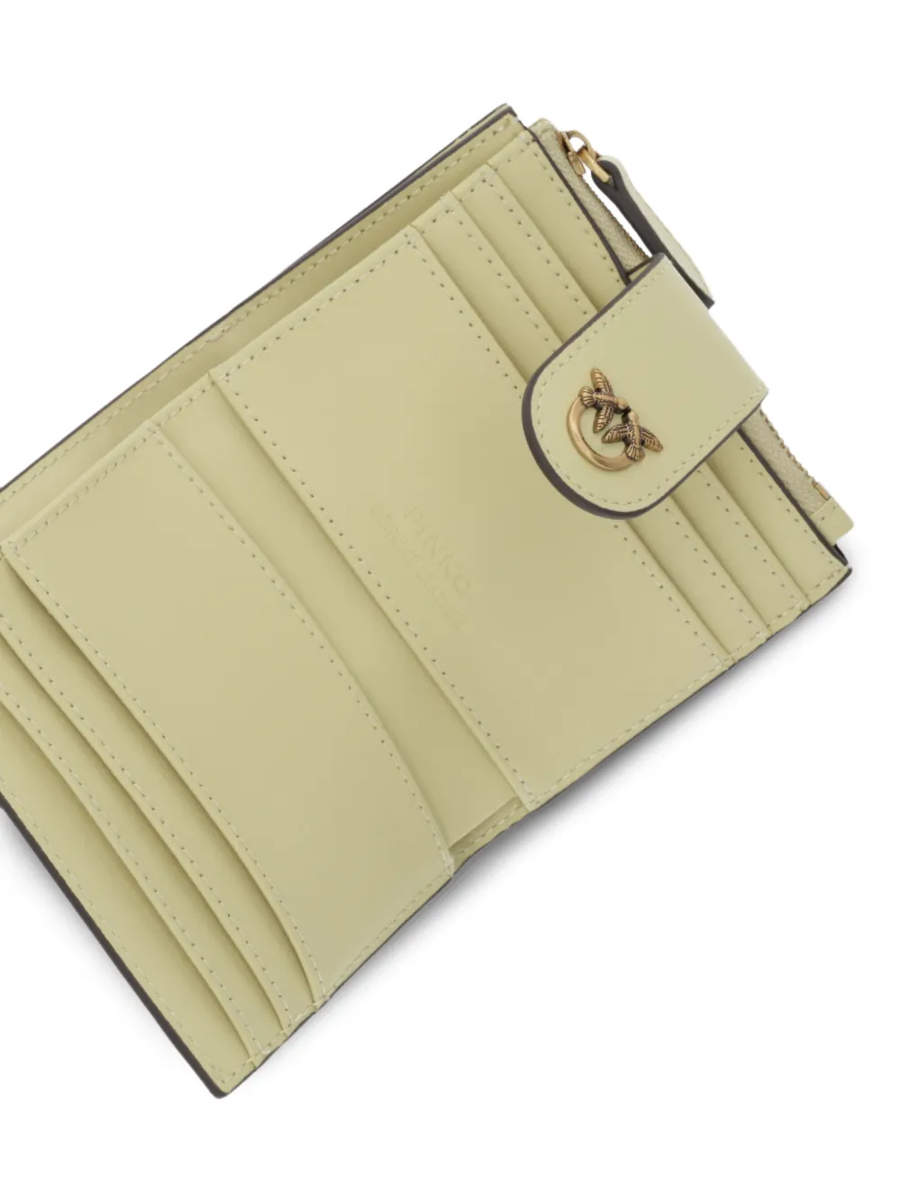 PINKO Portemonnee met logo-applicatie en rits Groen