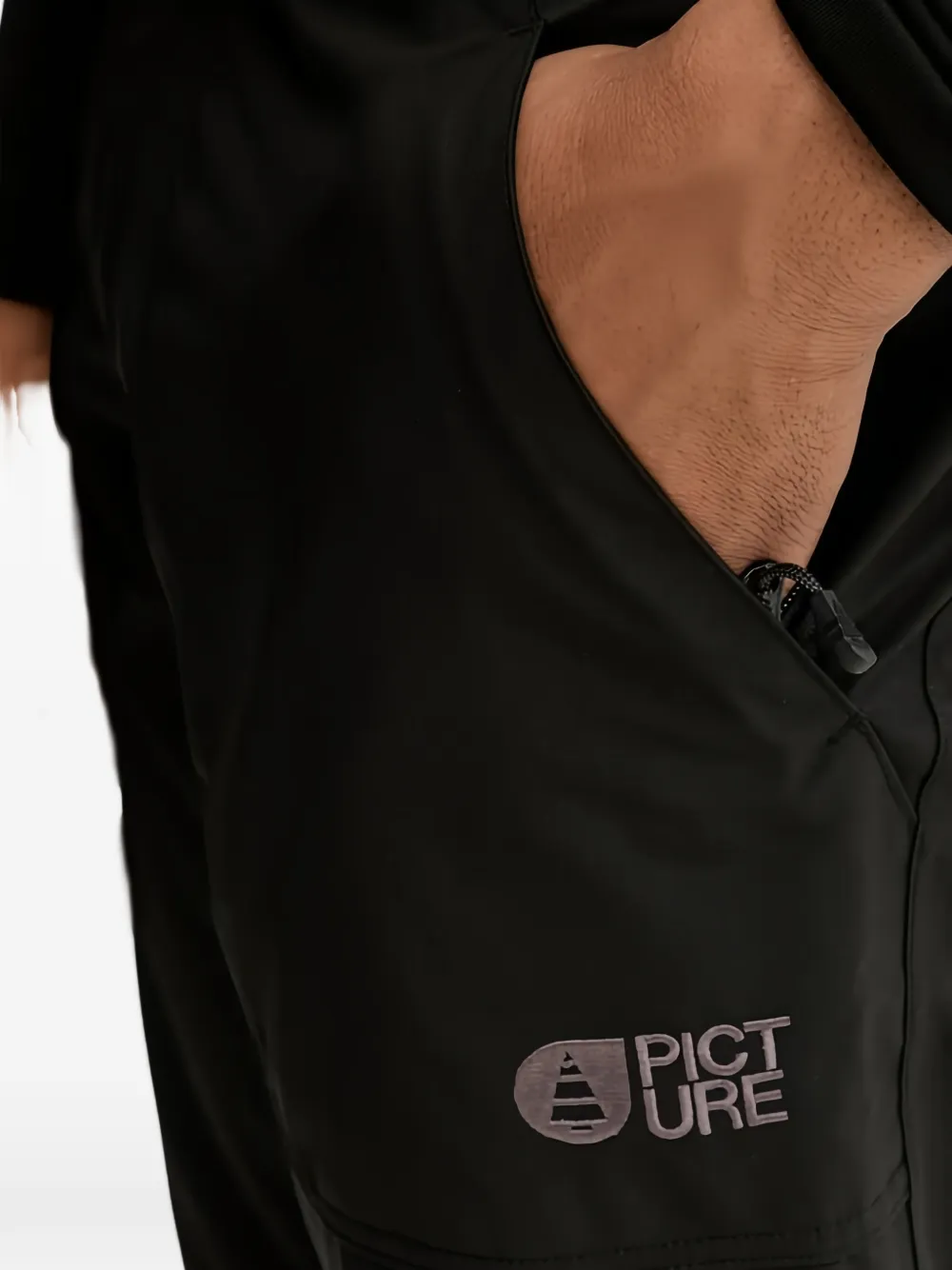 PICTURE Plan straight skibroek met logo Zwart
