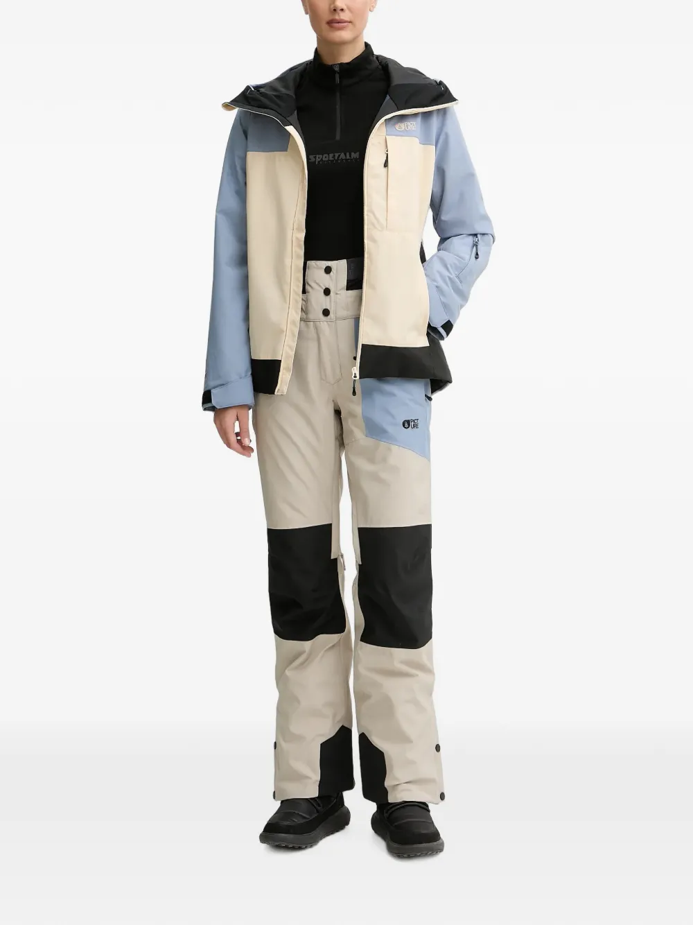 PICTURE Seakrest hooded colour-block ski jacket Blauw