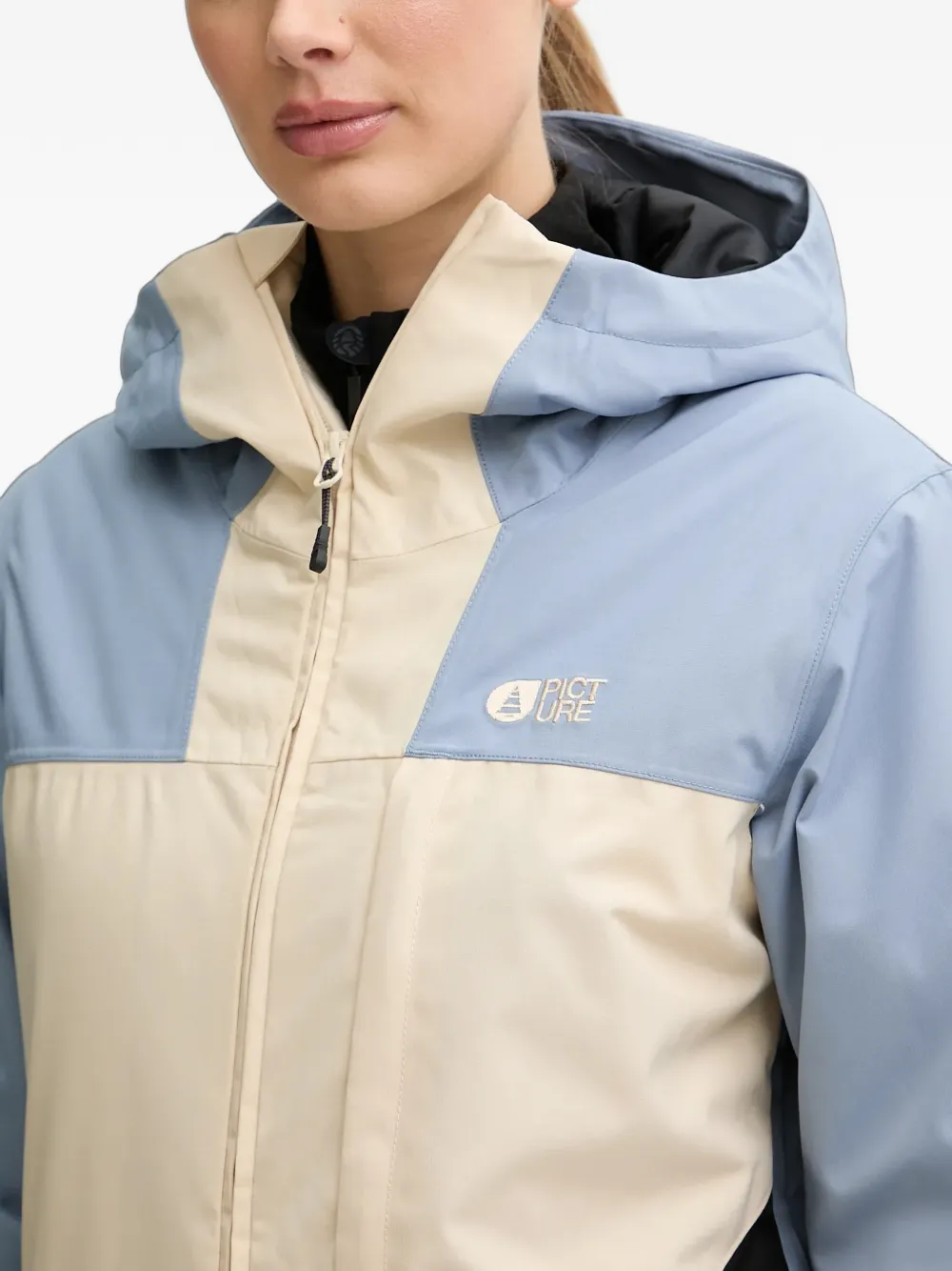 PICTURE Seakrest hooded colour-block ski jacket Blauw