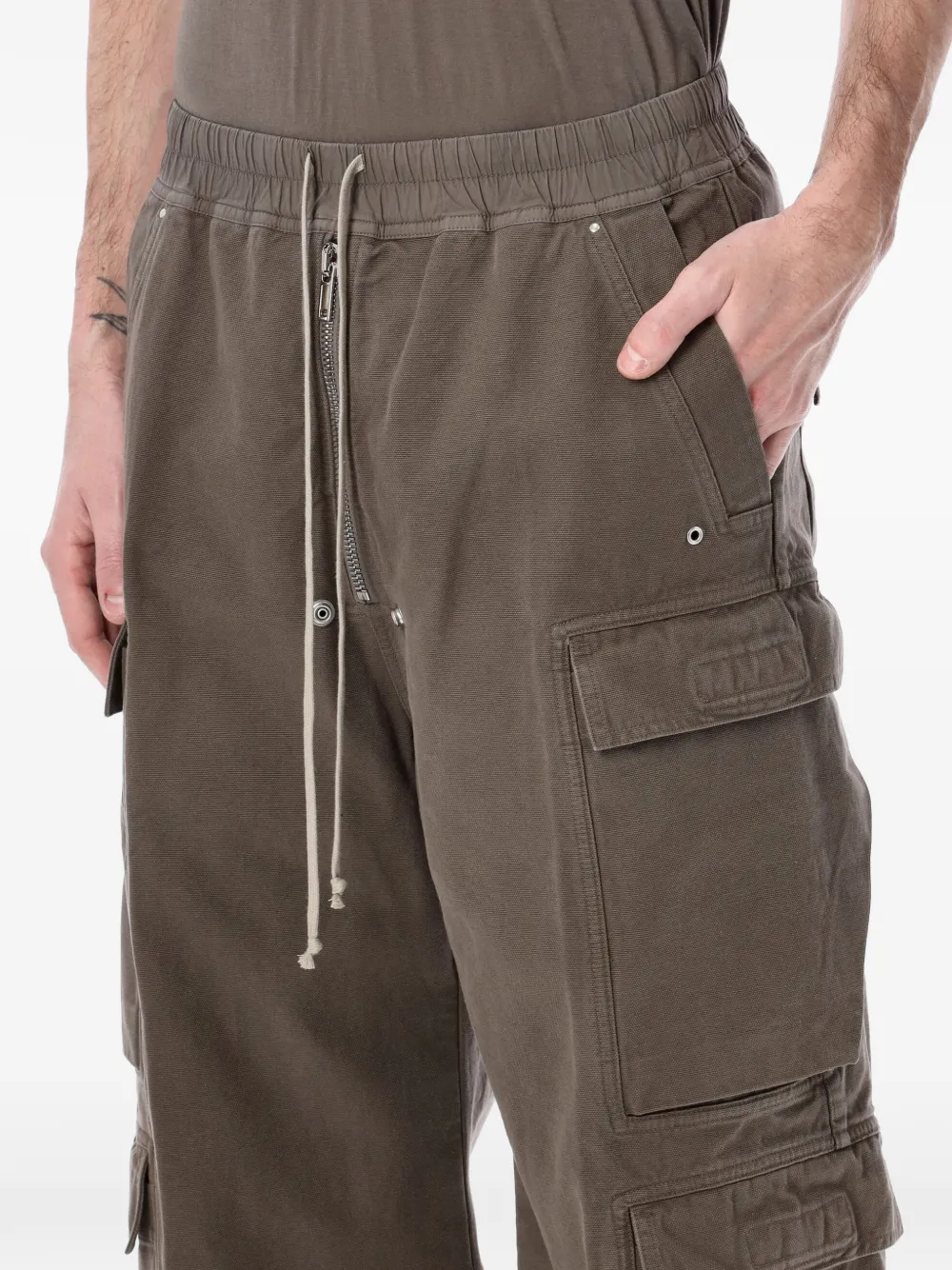 Rick Owens DRKSHDW Jumbo Belas katoenen cargo broek Bruin