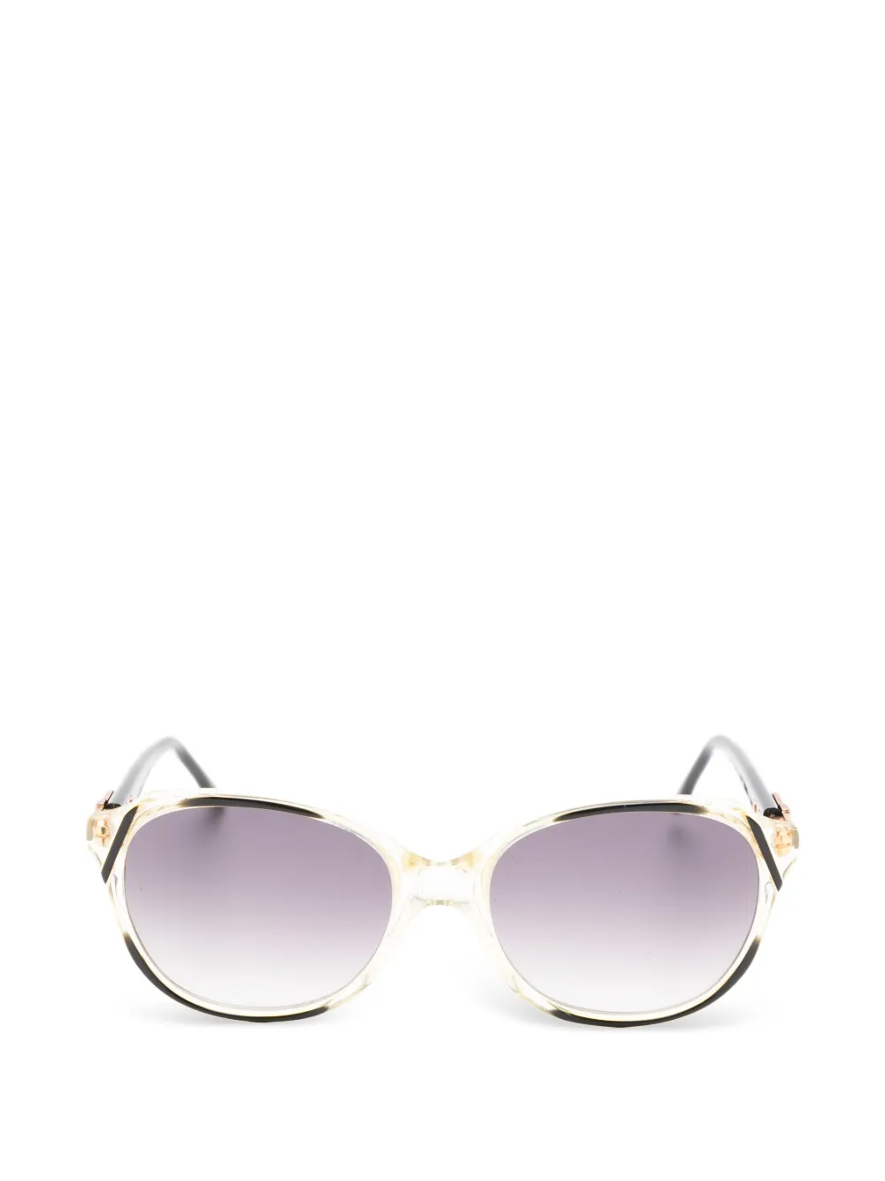 Saint Laurent Pre-Owned 1990 Sonnenbrille mit rundem Gestell - Nude