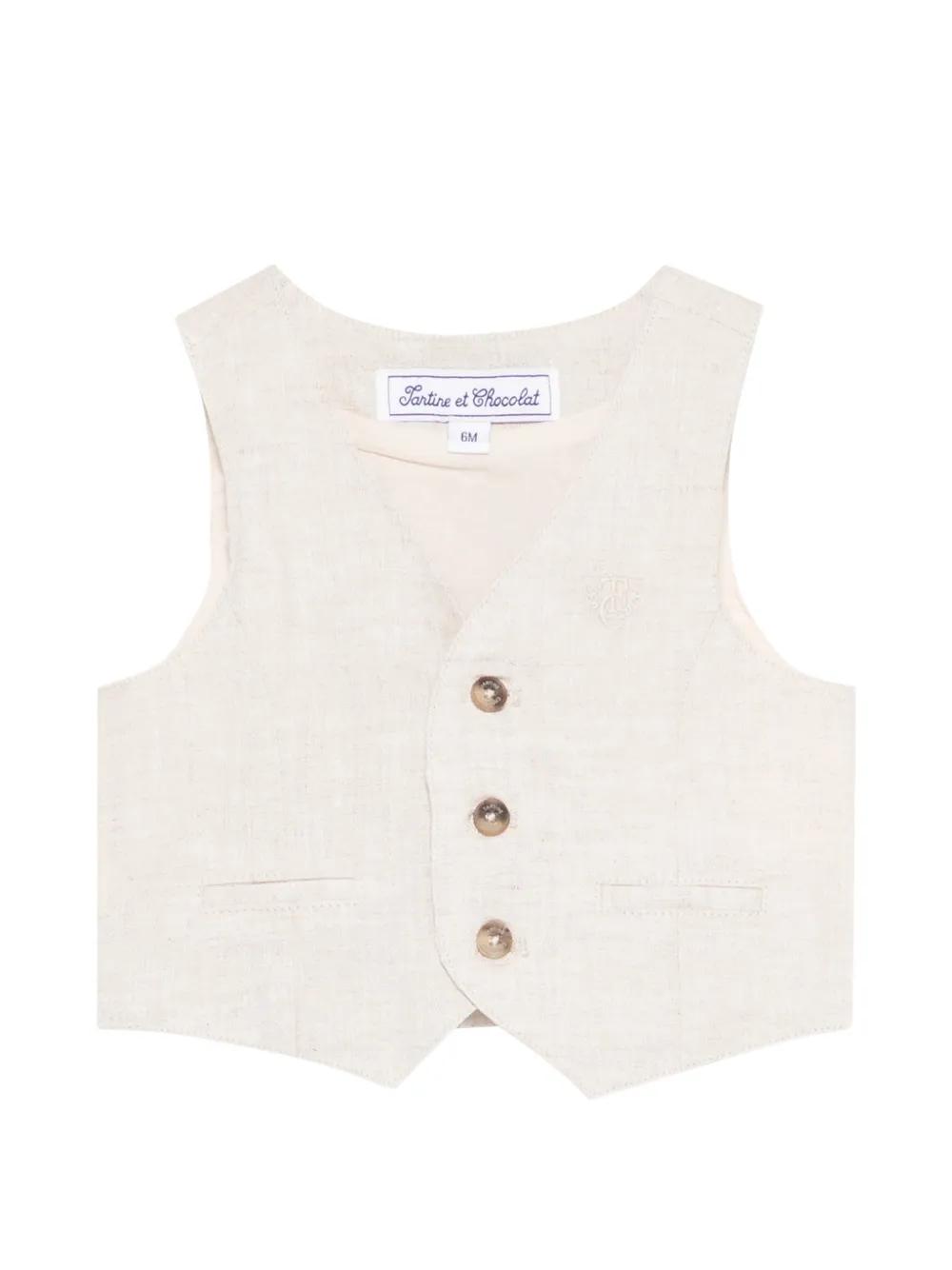 Tartine Et Chocolat buttoned waistcoat - Toni neutri