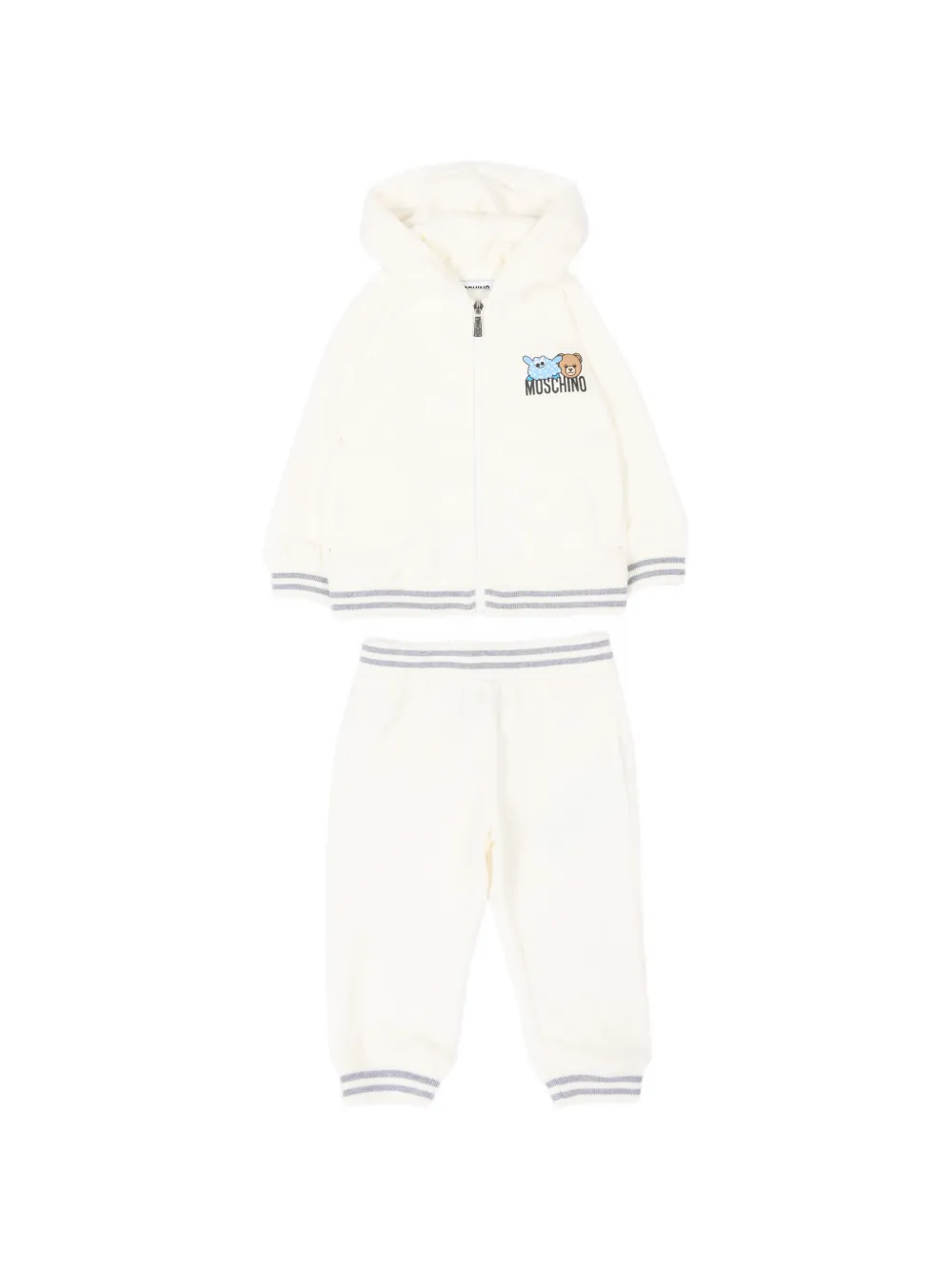 Moschino Kids hooded graphic tracksuit - Toni neutri
