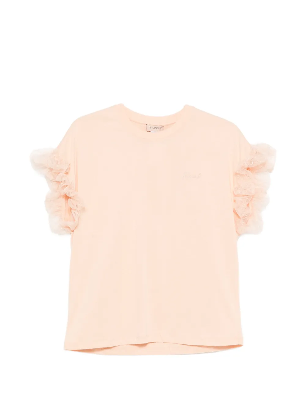 TWINSET ruffled sleeve T-shirt - Rosa