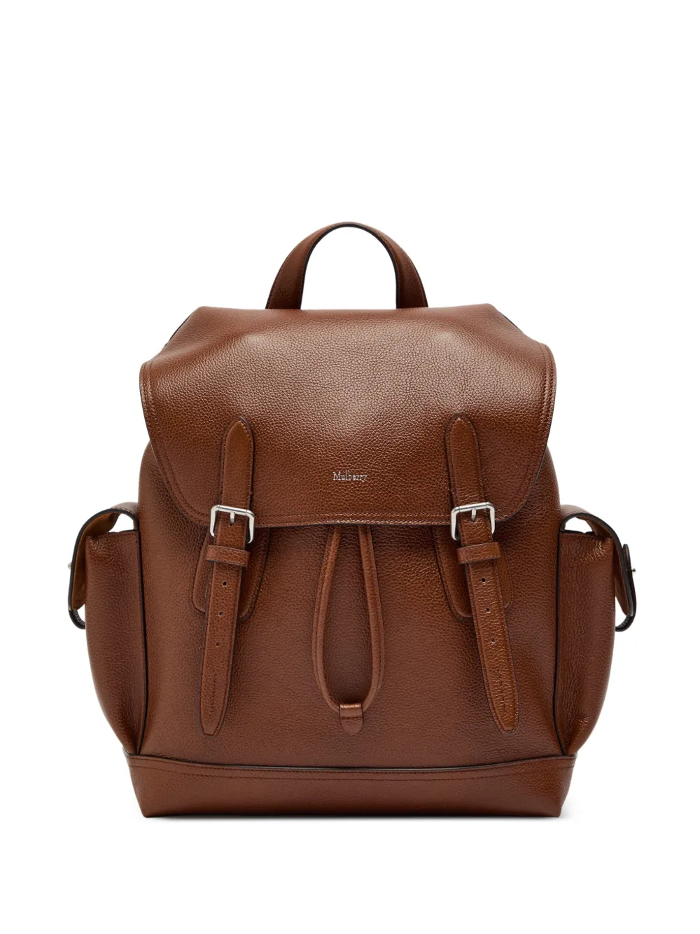 Mulberry buckle leather backpack - Marrone