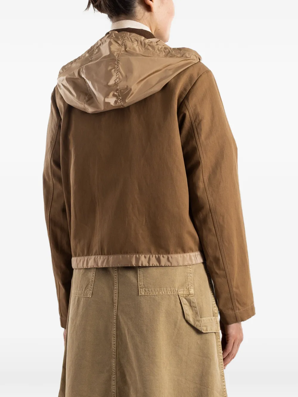 Moncler Aconitum jack met capuchon Bruin