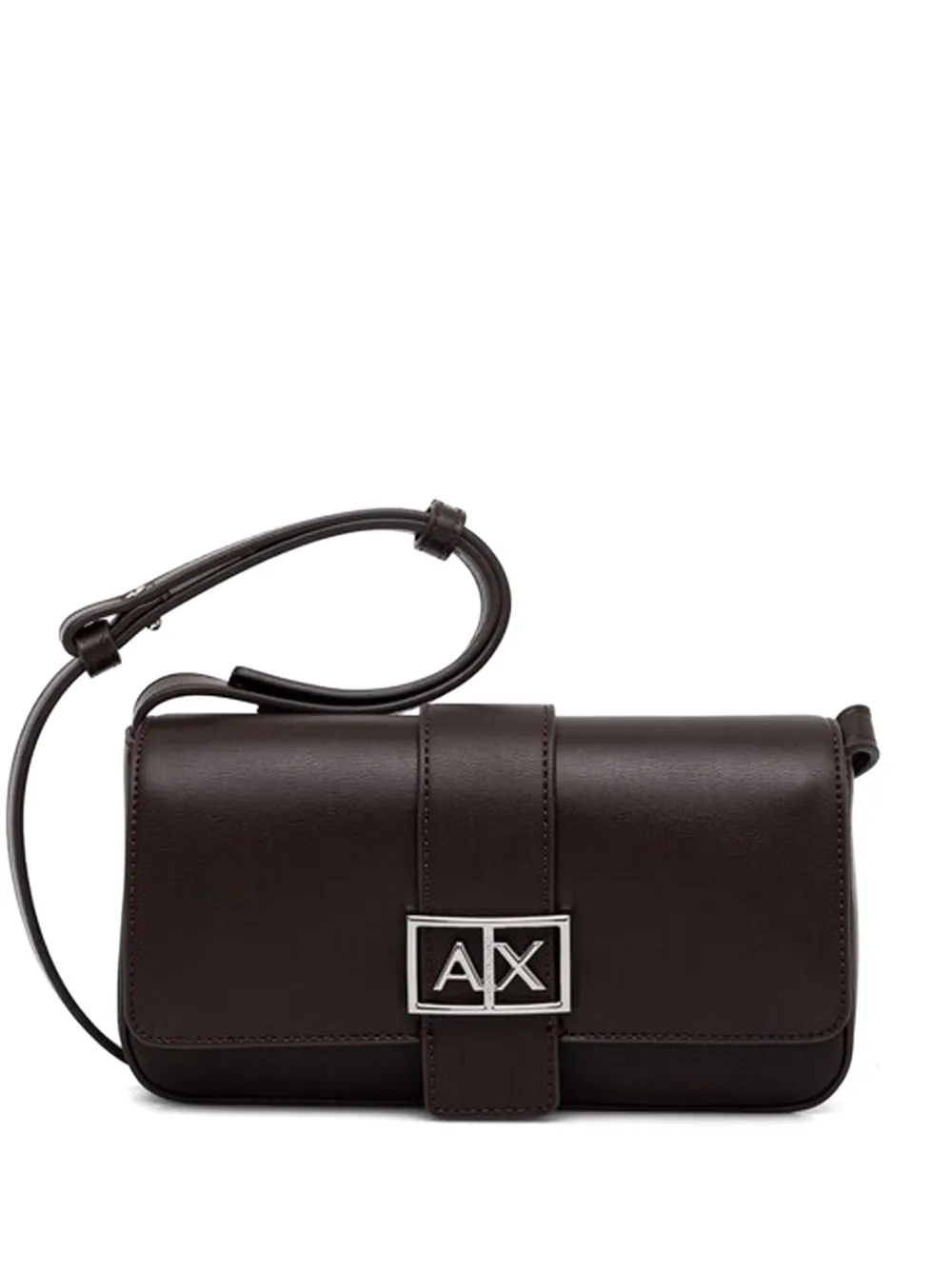 Armani Exchange logo-appliqué crossbody bag - Marrone
