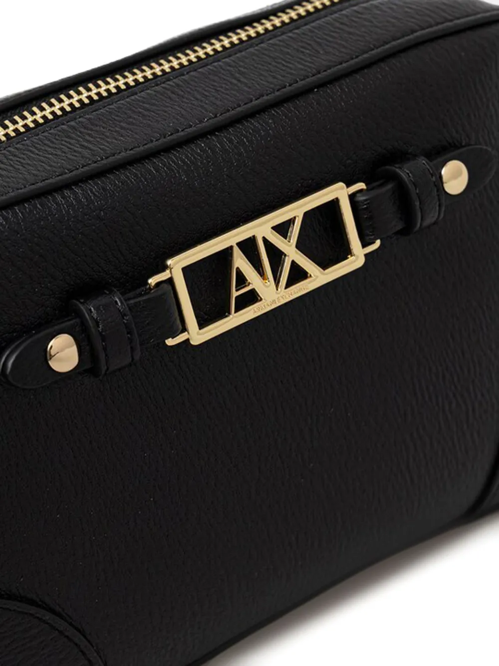 Armani Exchange Crossbodytas met logoplakkaat Zwart