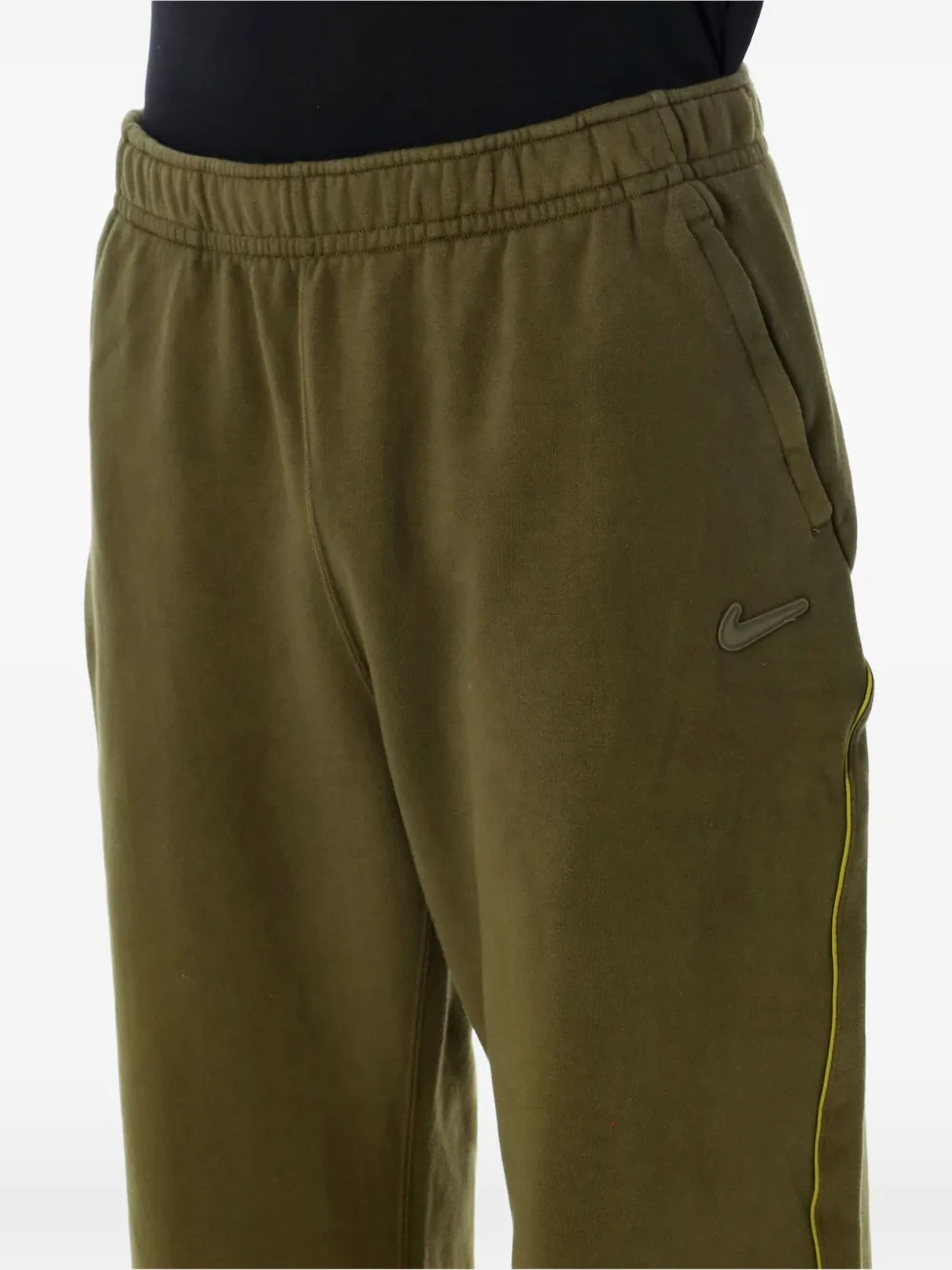 Nike x Nocta fleece trainingsbroek met open afwerking Groen