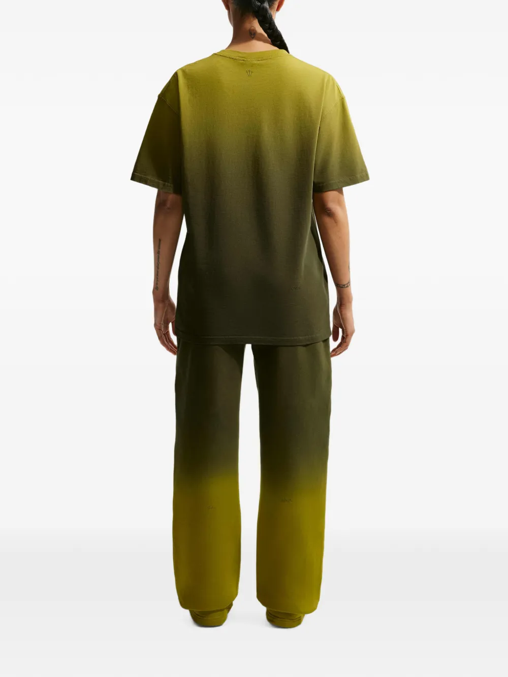 Nike x Nocta fleece trainingsbroek met open afwerking Groen