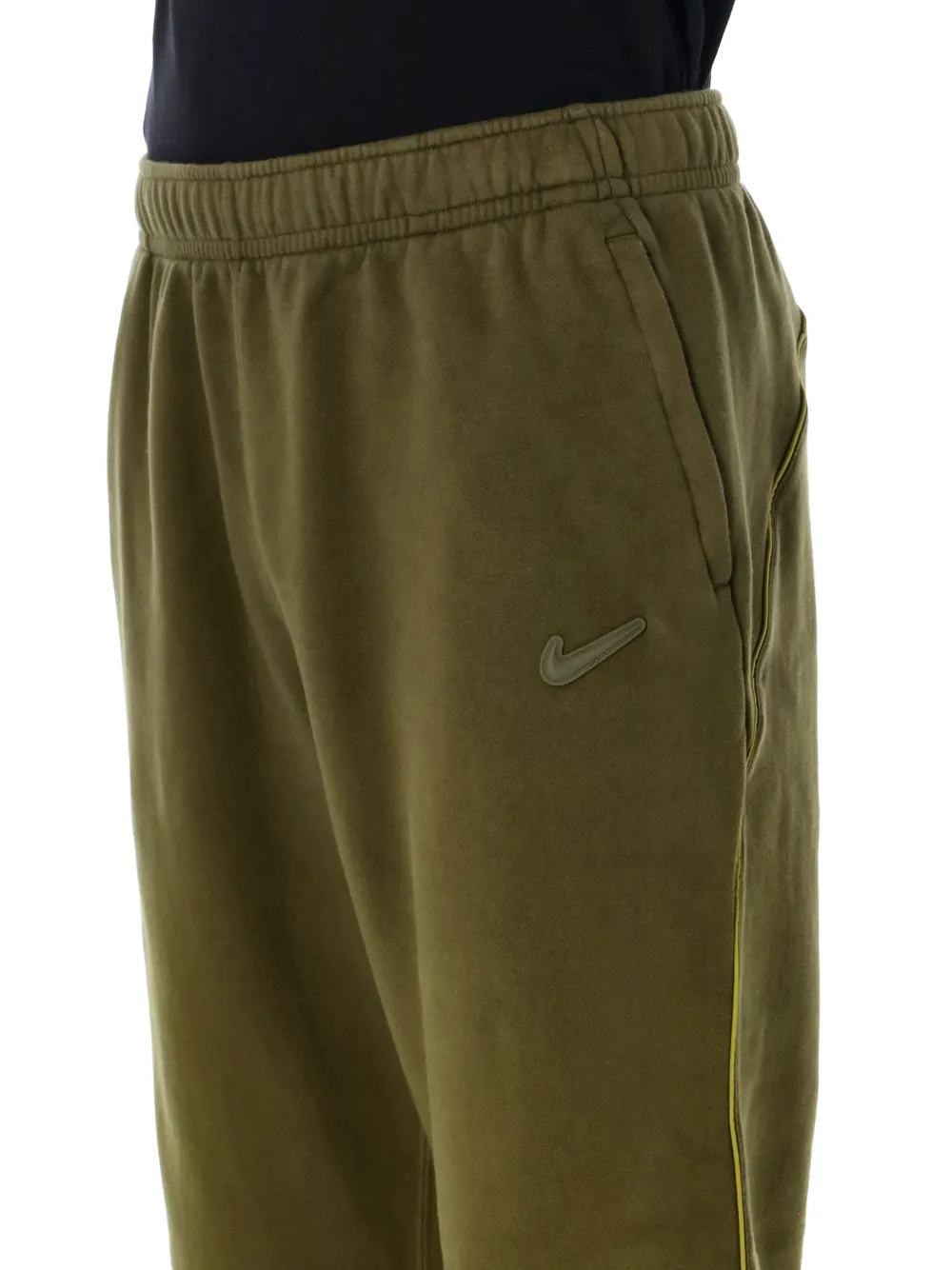 Nike x Nocta fleece trainingsbroek met open afwerking Groen
