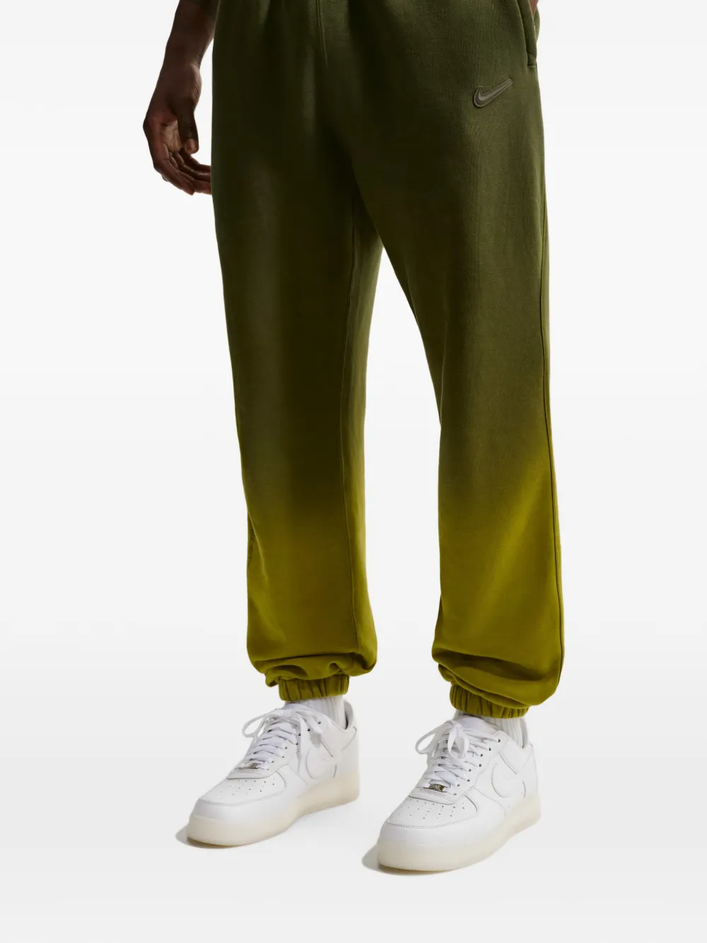 Nike x Nocta fleece trainingsbroek met open afwerking Groen