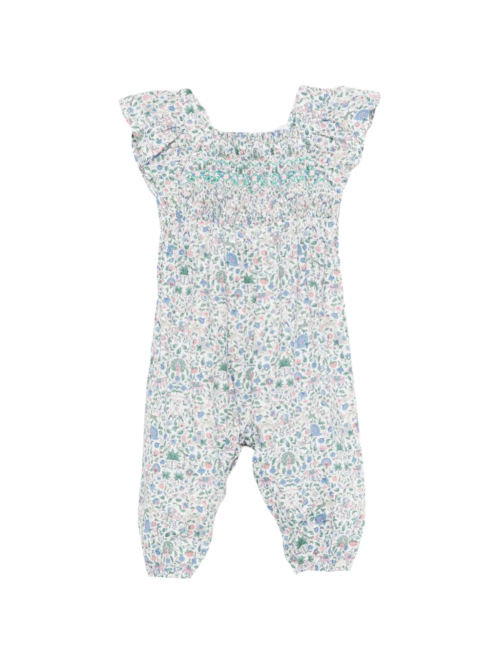 Tartine Et Chocolat floral-pattern romper - Bianco
