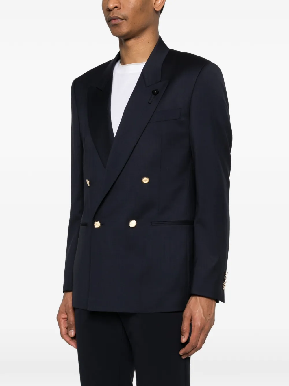  Lardini Double-breasted Blazer - Blue 