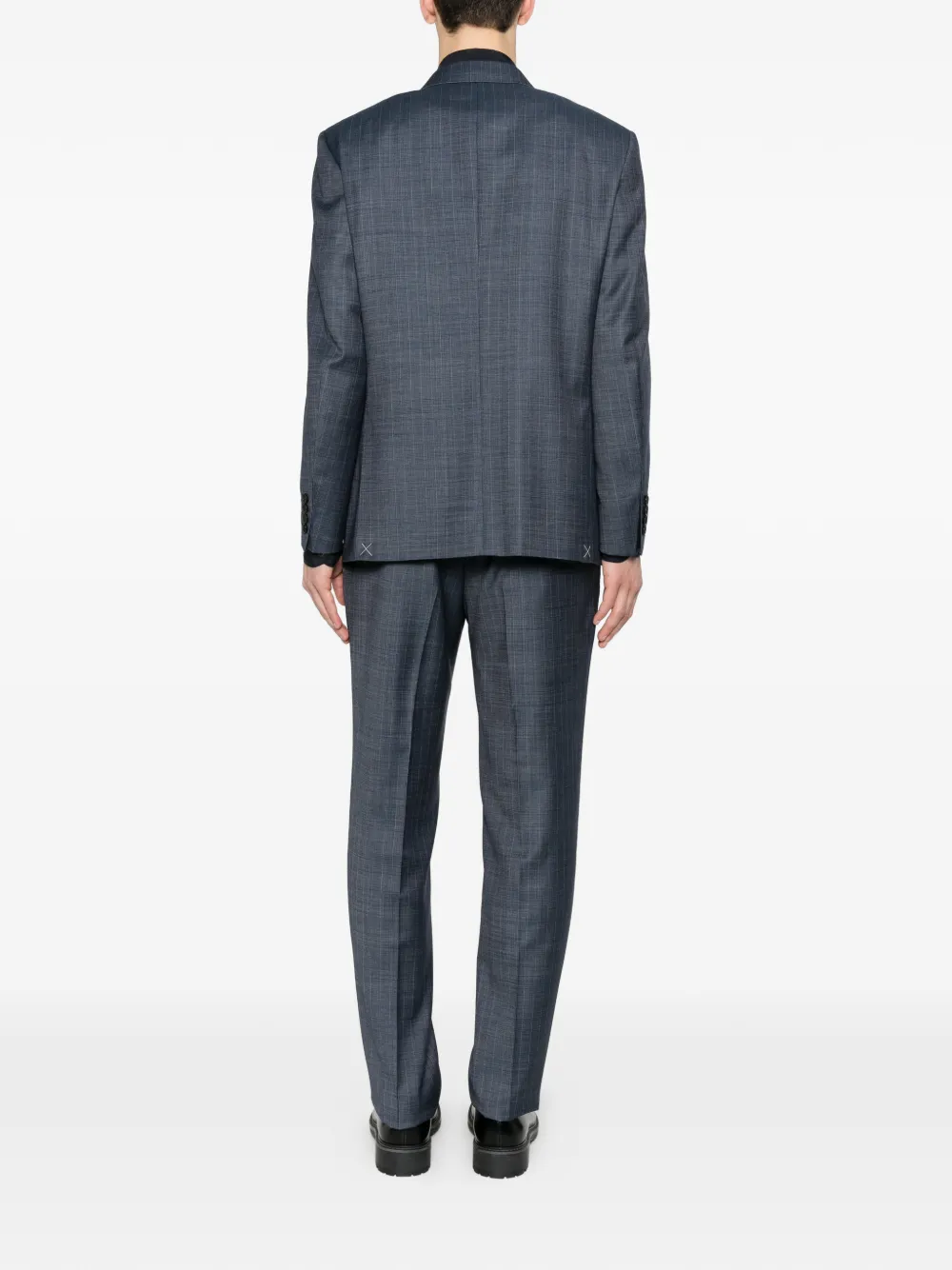  Canali Double-breasted Pinstripe Suit - Blue 