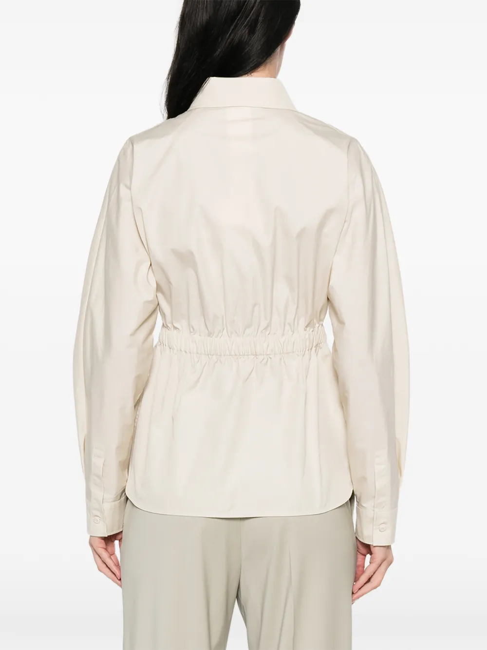 Max Mara Blouse met trekkoord Beige