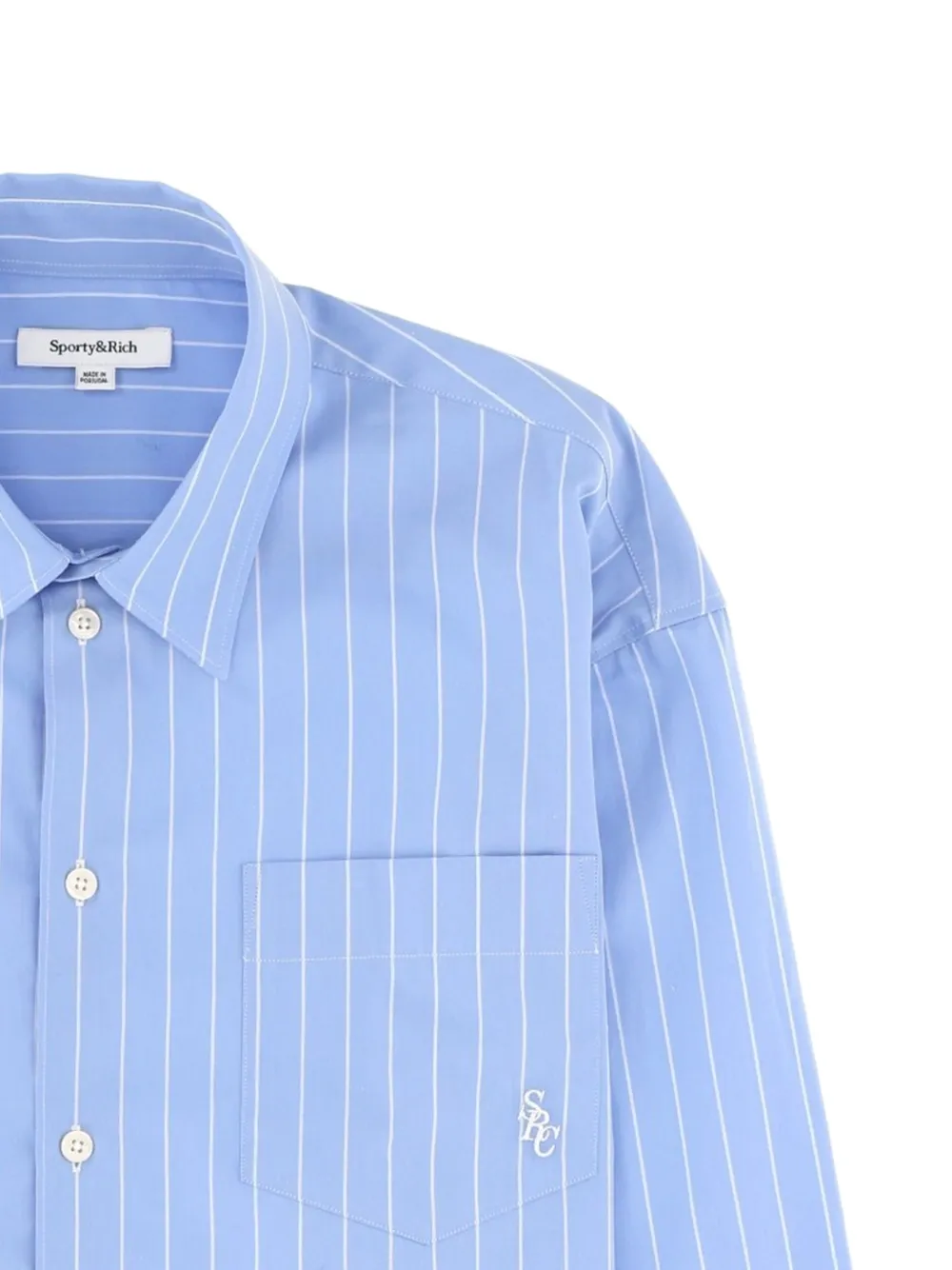 Sporty & Rich Gestreept shirt Blauw