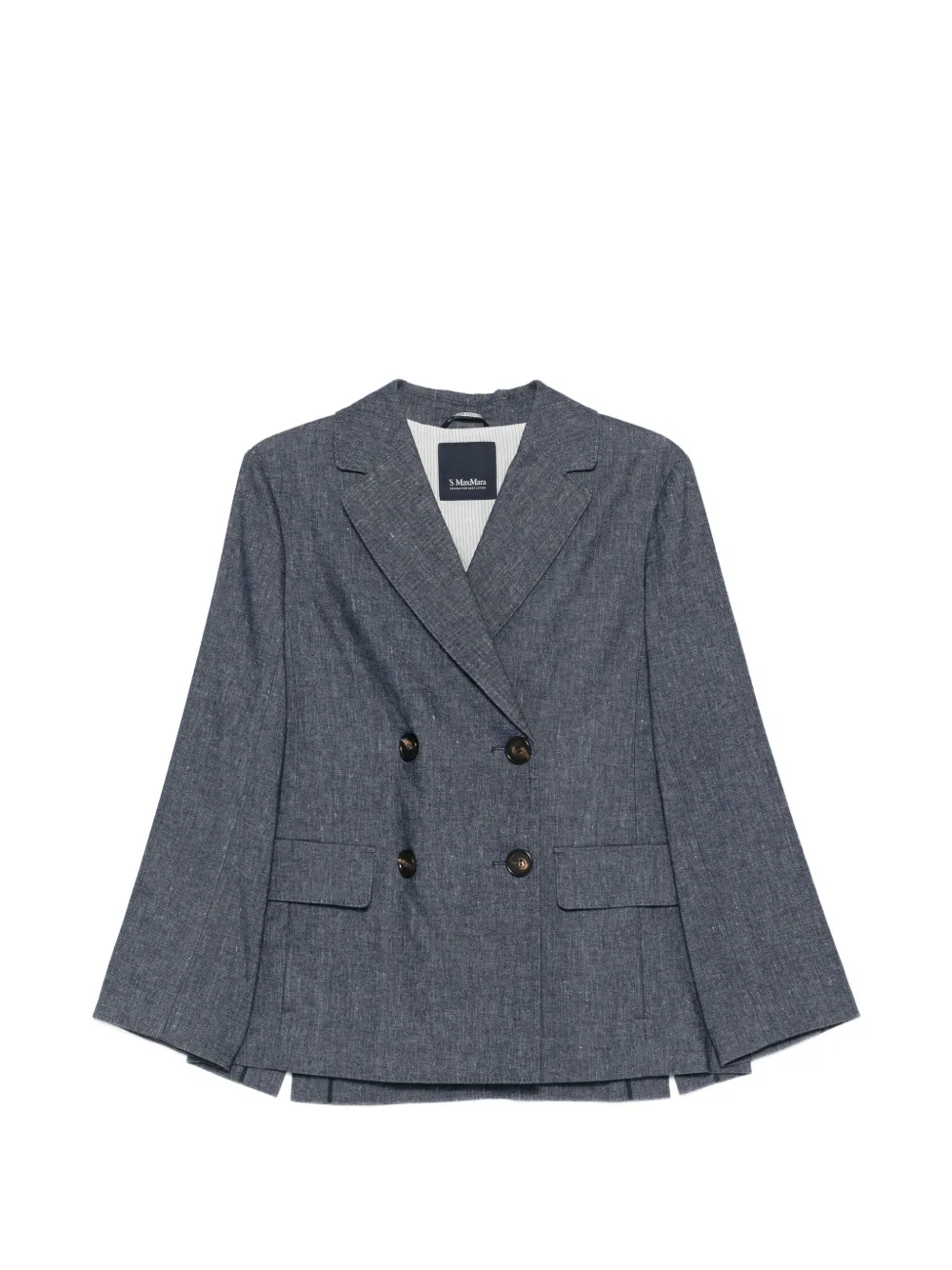 'S Max Mara double-breasted pocketed jacket - Blue