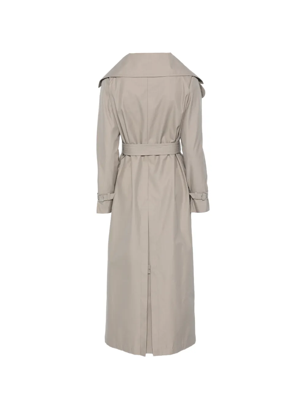 Max Mara Jas met ceintuur en dubbele rij knopen Grijs