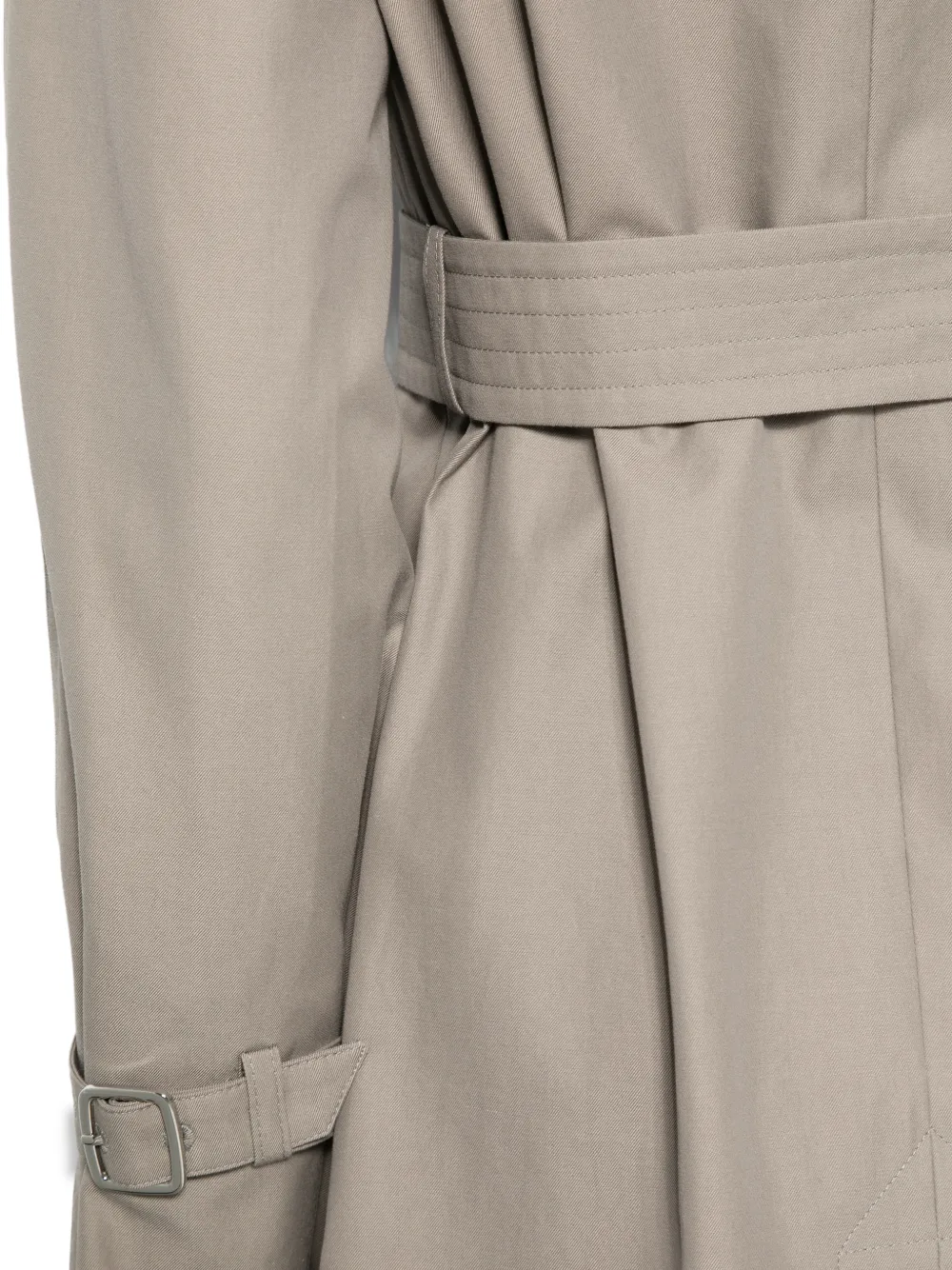 Max Mara Jas met ceintuur en dubbele rij knopen Grijs