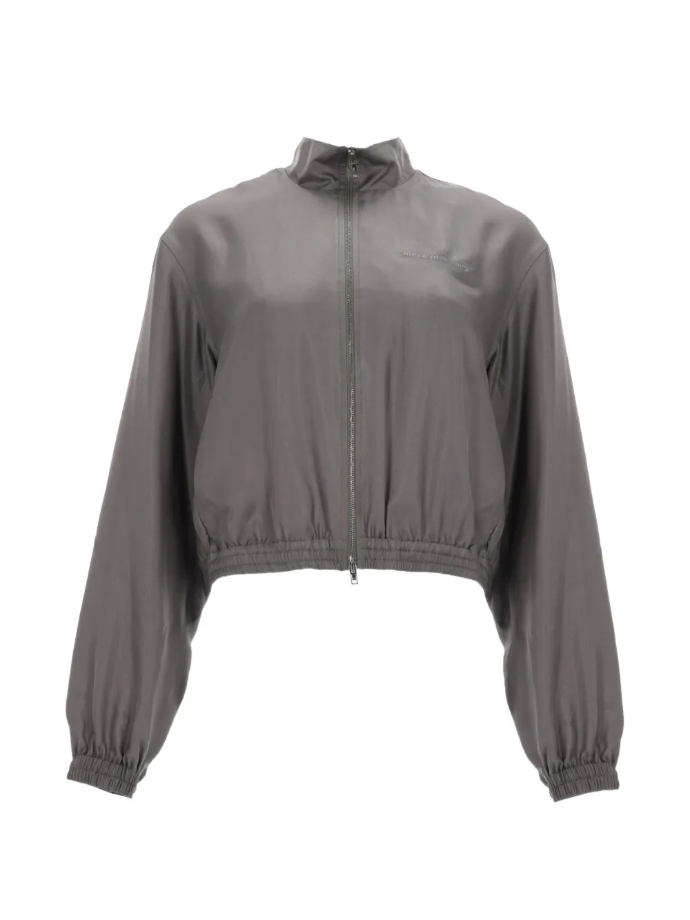 Alexander Wang zip silk jacket - Grigio