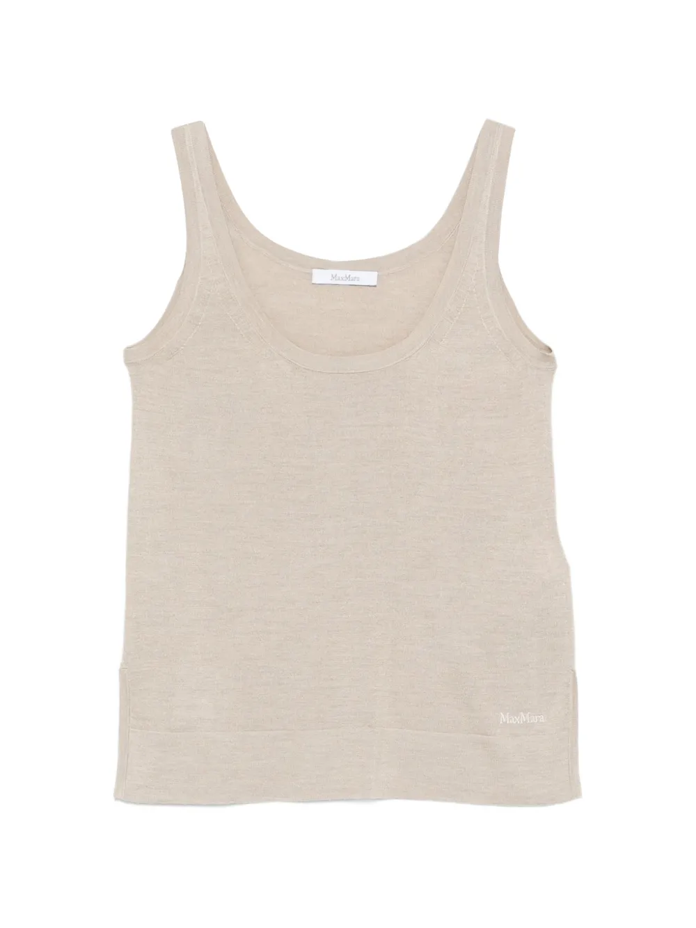 Max Mara Scoop-neck Tank Top In Neutral