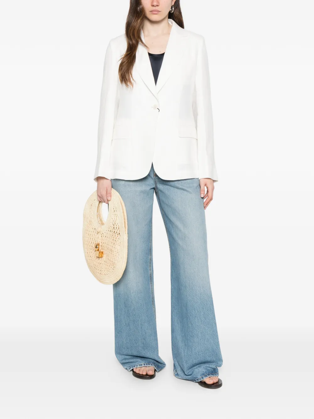 'S Max Mara Blouse met ronde hals Blauw