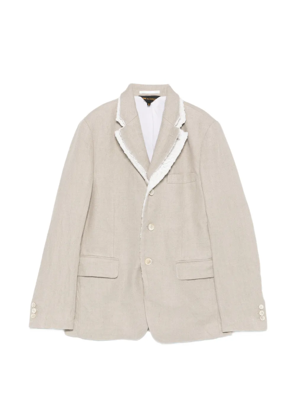 Comme Des Garçons fringed blazer - Toni neutri