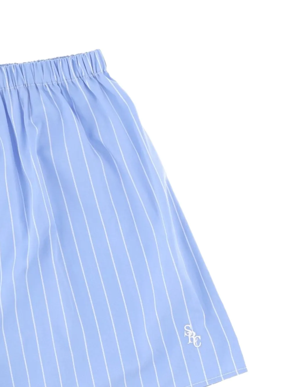 Sporty & Rich Gestreepte shorts met knoop Blauw
