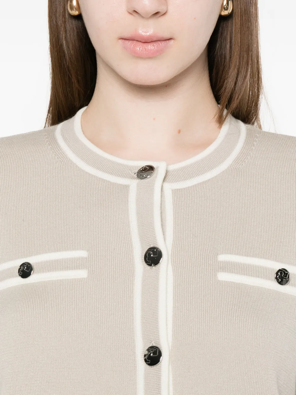 Tory Burch Vest met knopen Grijs