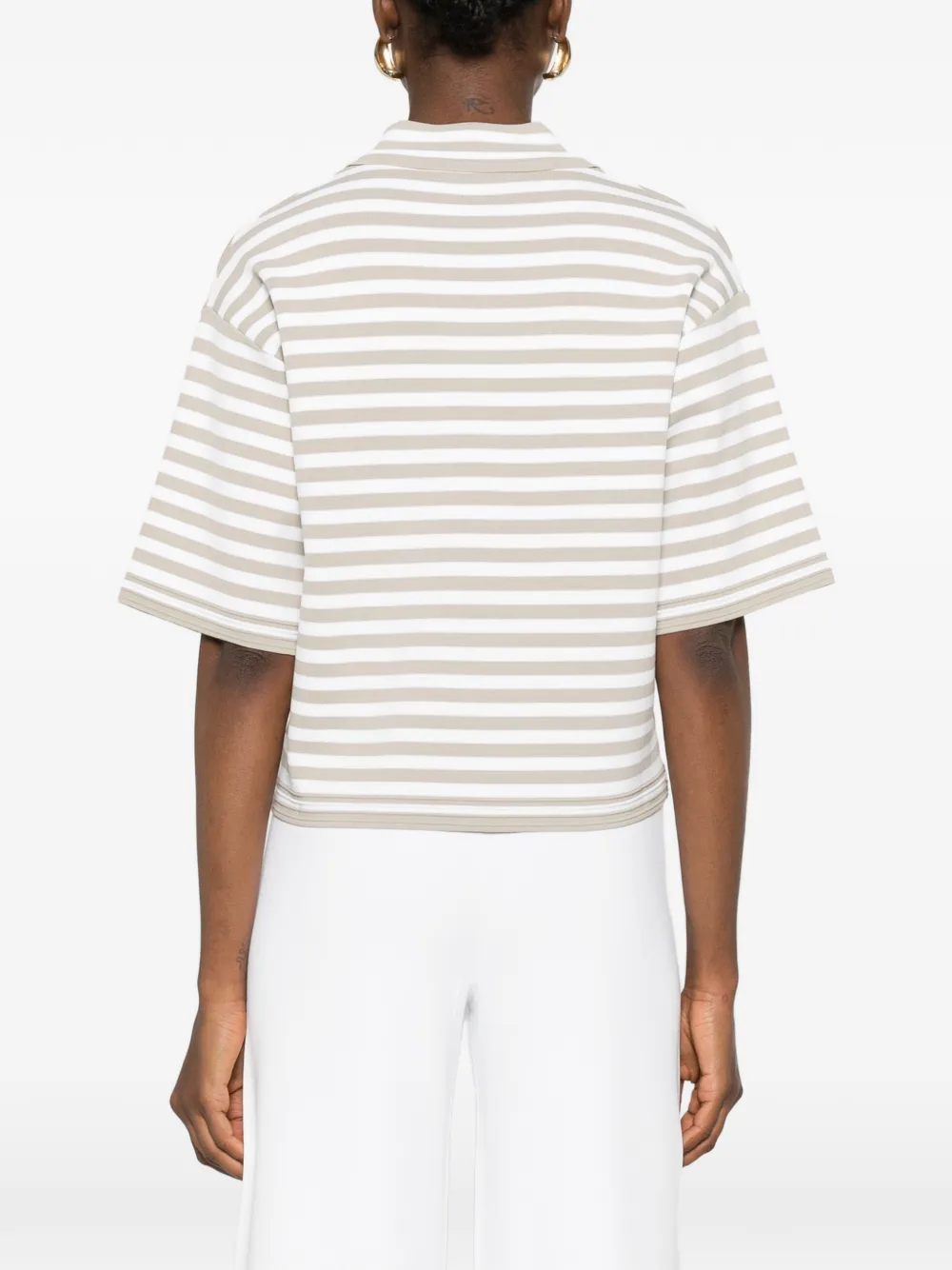 Max Mara T-shirt met V-hals Beige