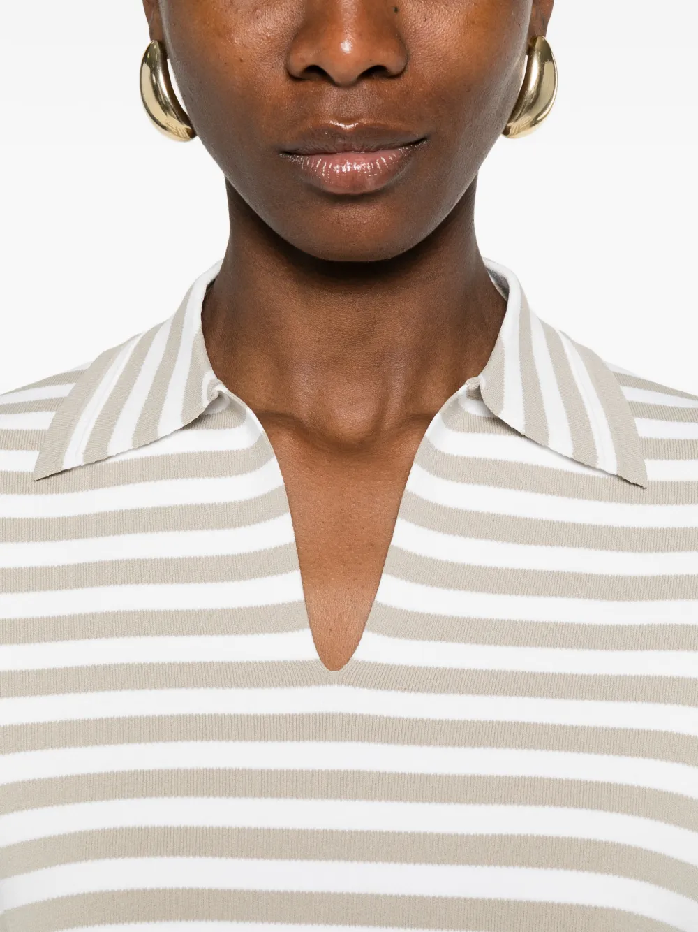 Max Mara T-shirt met V-hals Beige