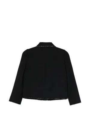 SHUSHUTONG（シュシュ/トン）のフリル付き襟　ジップジャケット　ネイビー SHUSHU/TONG ウィメンズ ジャケット通販 - FARFETCH