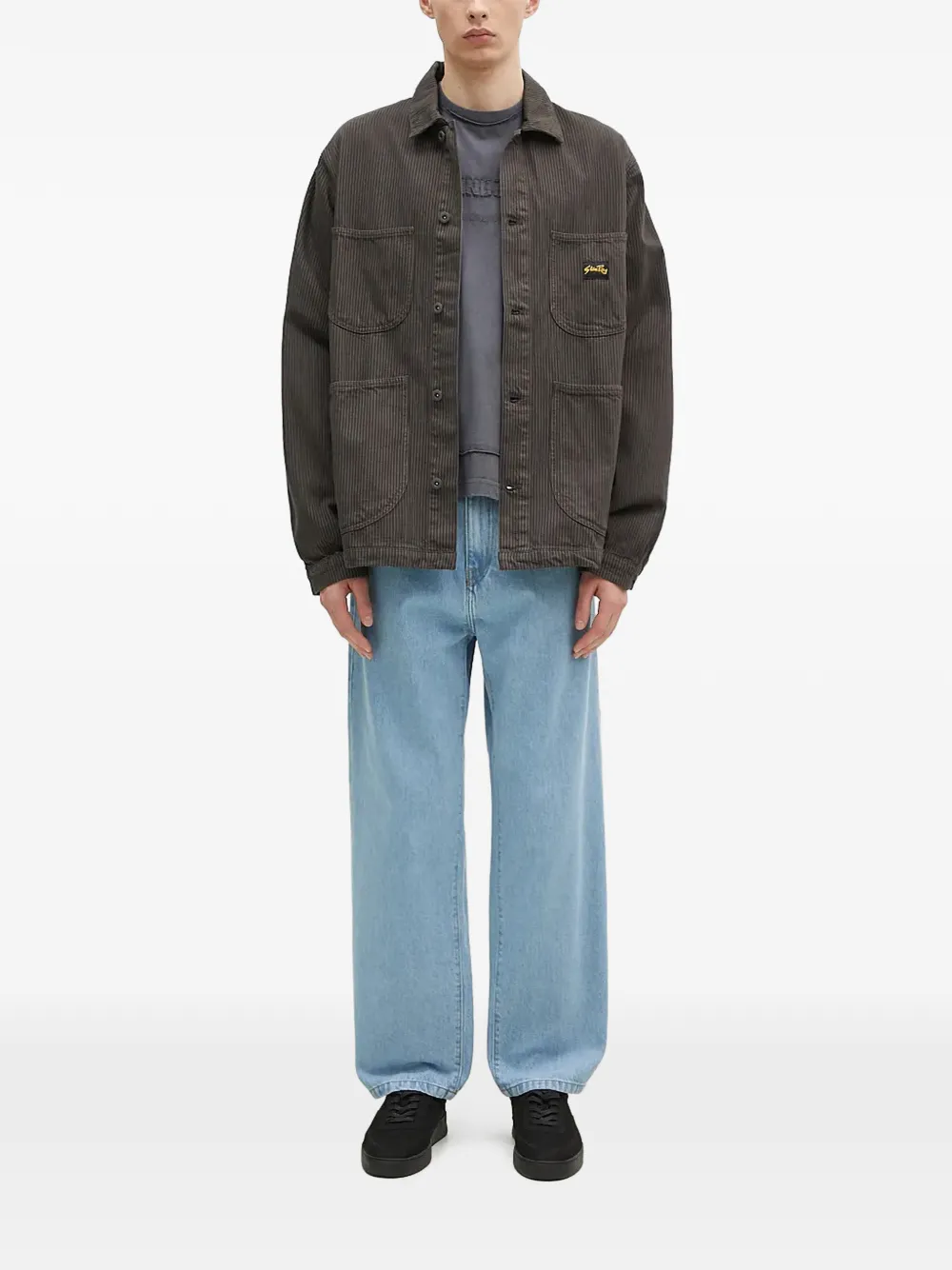 Alpha Industries Gerafeld T-shirt met geborduurd logo Grijs