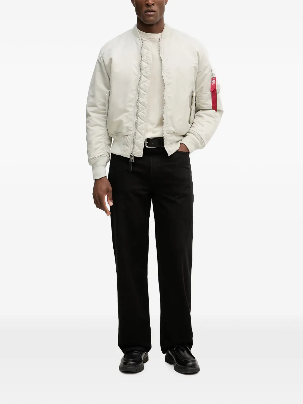 Alpha Industries Heritage bomberjack met rits Wit