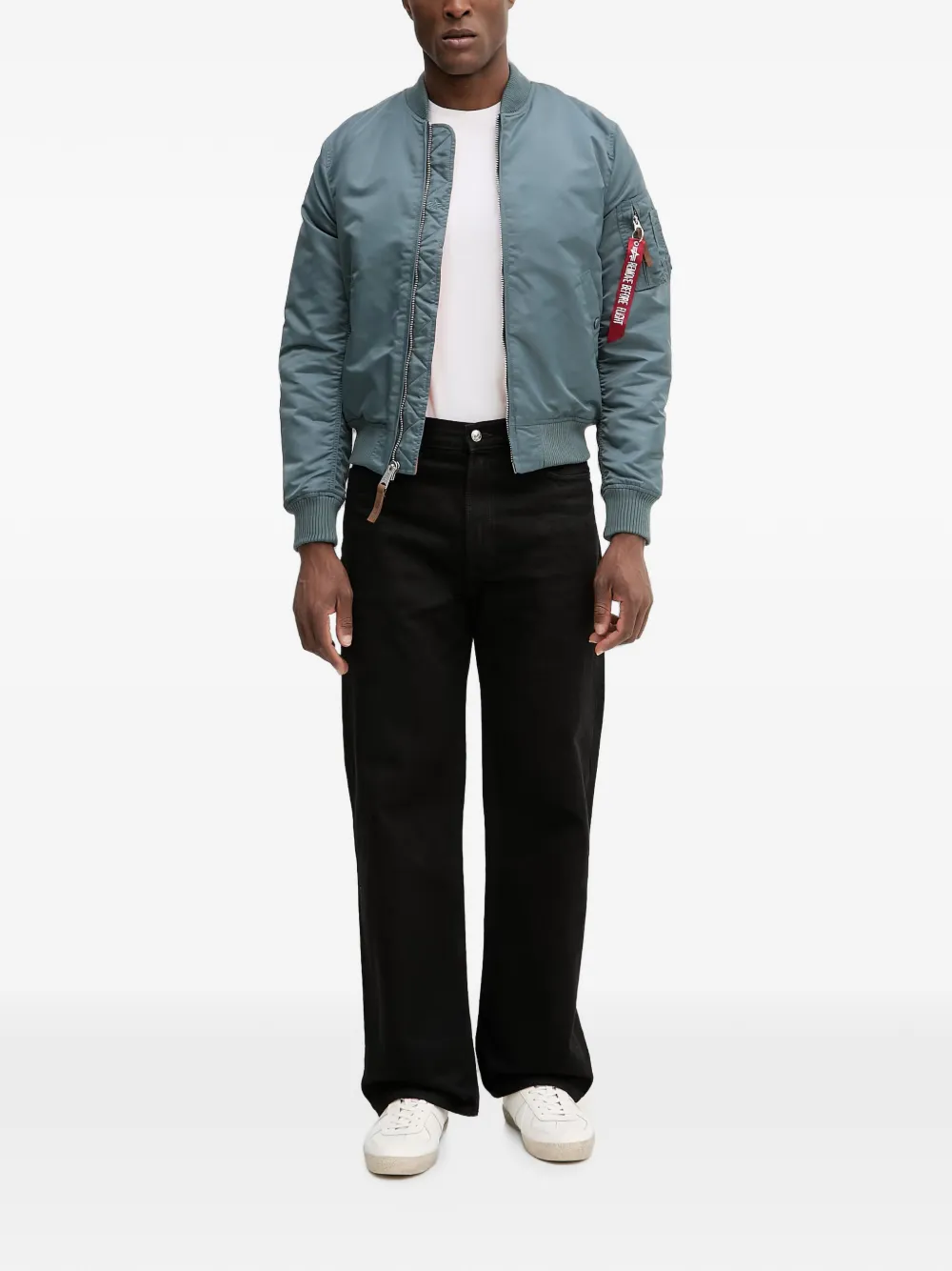 Alpha Industries Bomberjack met rits Blauw