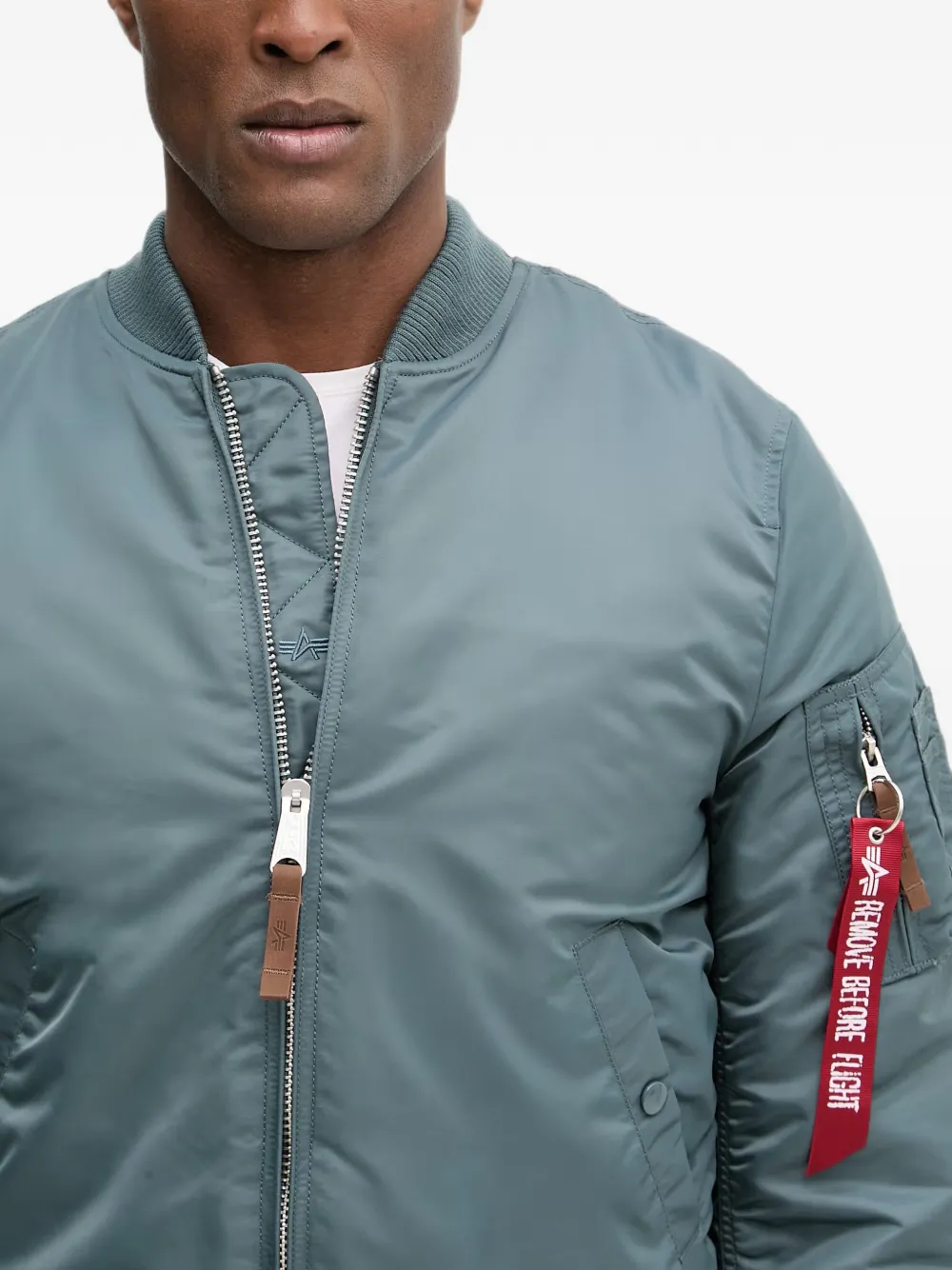 Alpha Industries Bomberjack met rits Blauw
