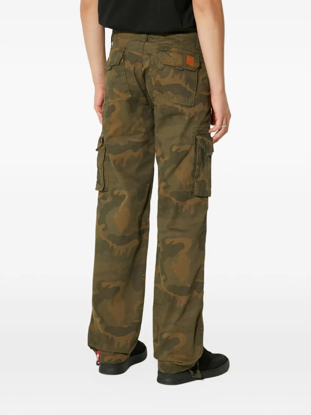 Alpha Industries Jet cargobroek met camouflage-print Groen