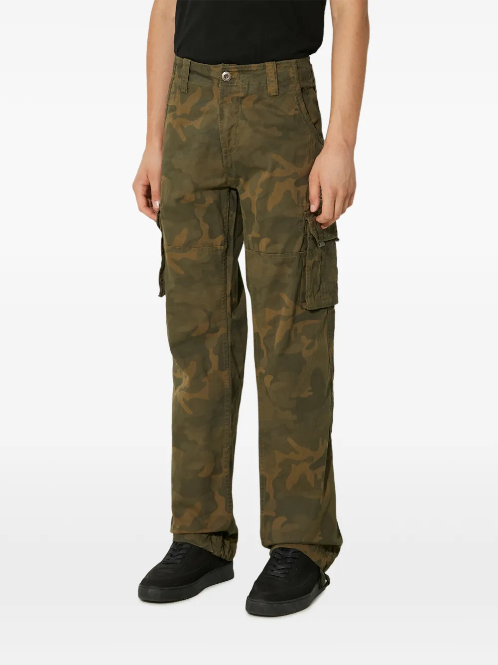 Alpha Industries Jet cargobroek met camouflage-print Groen