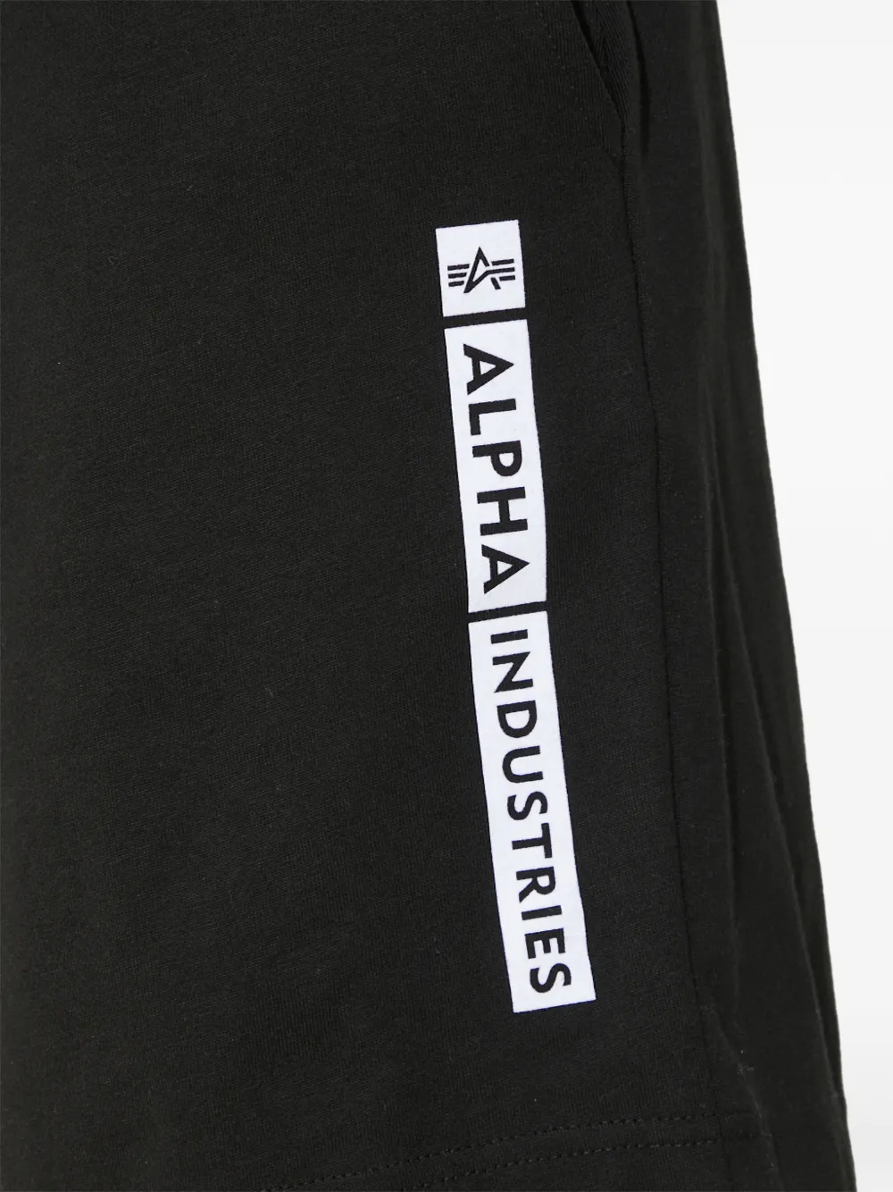 Alpha Industries Alpha shorts met trekkoord en Puff-print Zwart