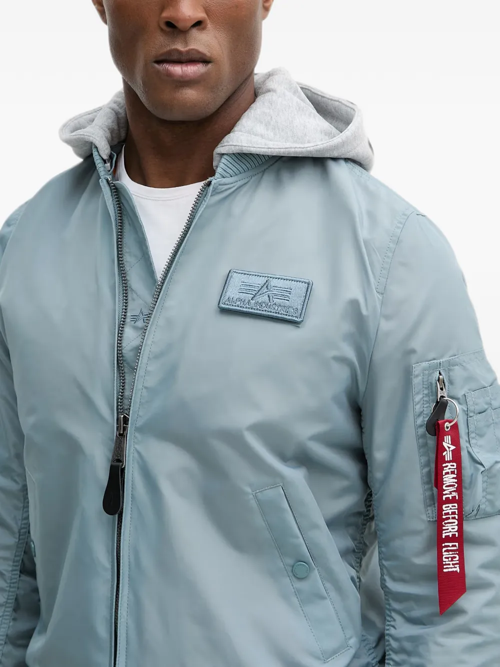 Alpha Industries MA-1 bomberjack met capuchon Blauw