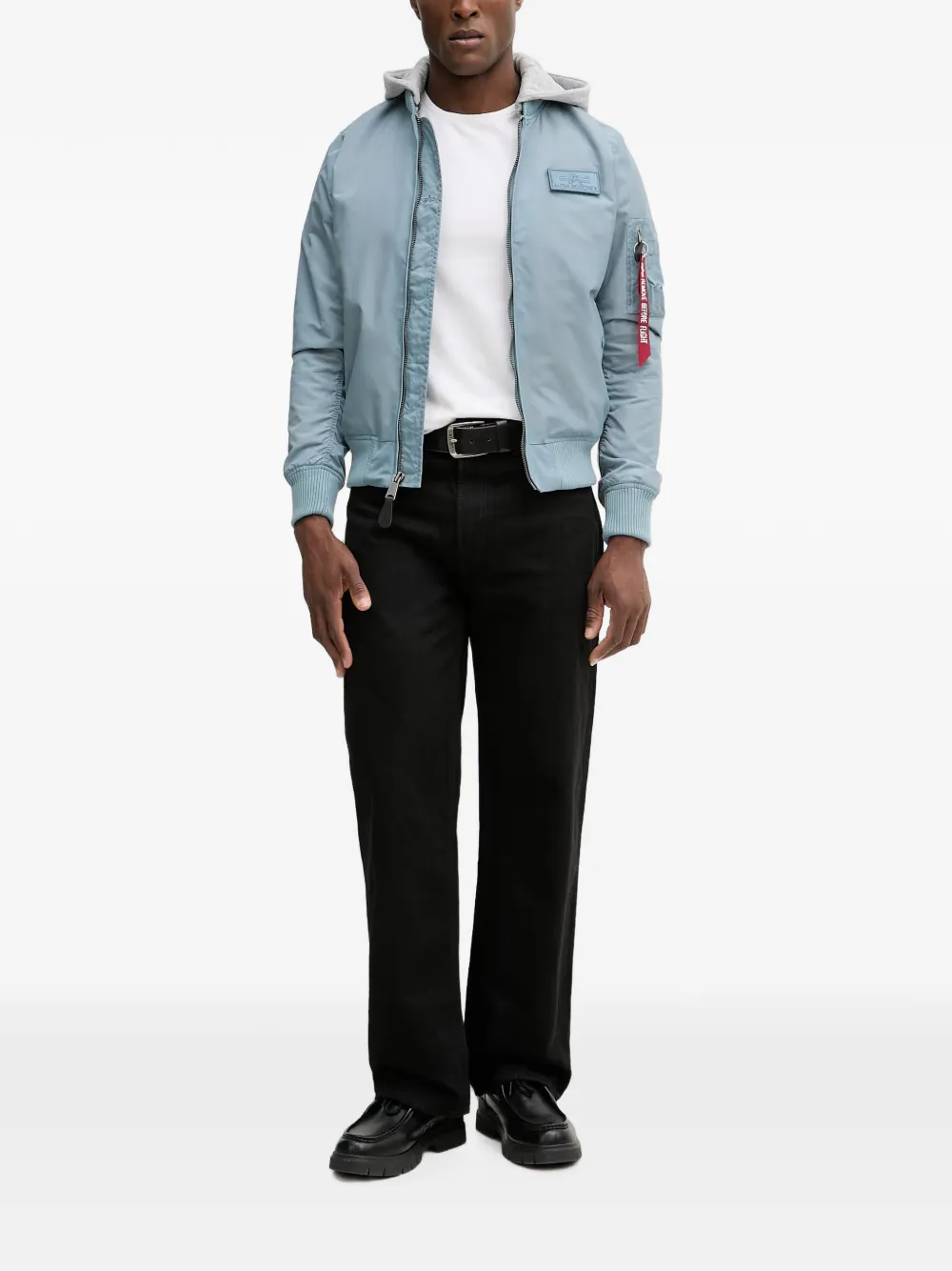 Alpha Industries MA-1 bomberjack met capuchon Blauw