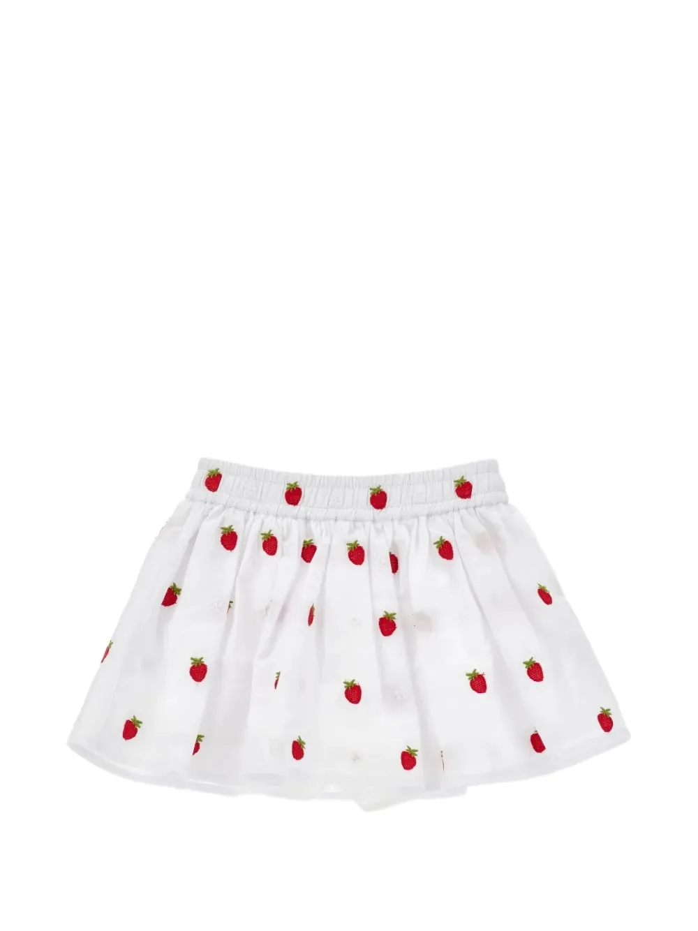 Monnalisa Rok met geborduurde aardbei Wit