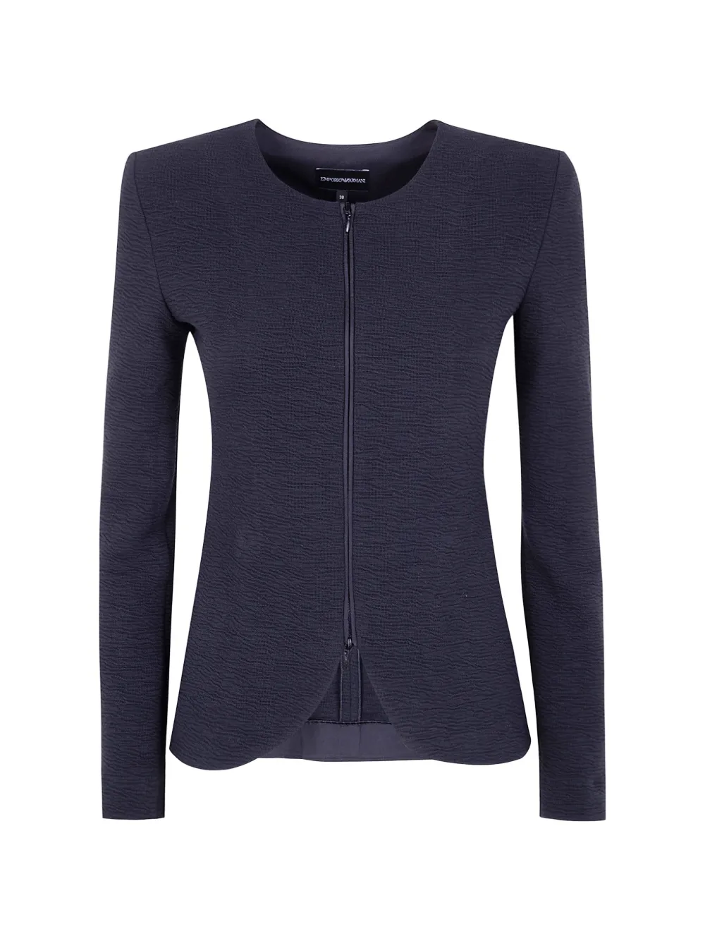 Emporio Armani zip textured jacket - Nero