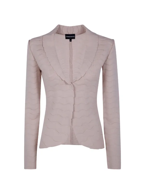 Emporio Armani Dawn Wave Pattern Jacket in Neutrals