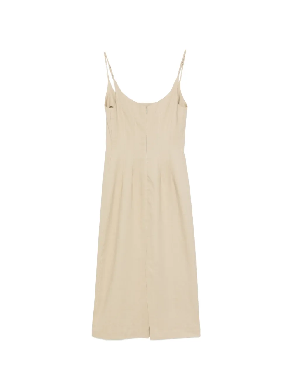  Alysi Spaghetti-strap Midi Dress - Neutrals 